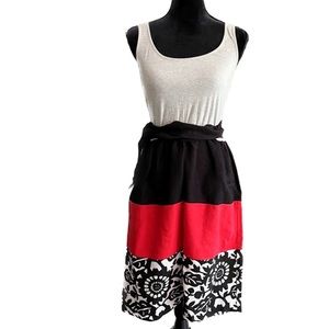 BANANA REPUBLIC Size Medium Color Block Tshirt Tank Top Dress